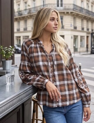 Blouse Dian bruin