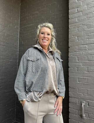Jas Julia bruin/zwart