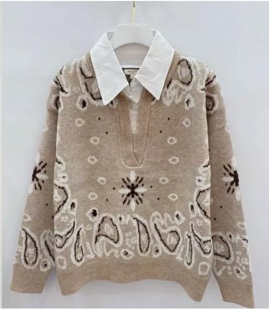 Trui Pailsley beige