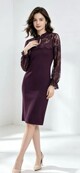 Jurk Lauren aubergine