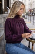 Top Col Saskia burgundy