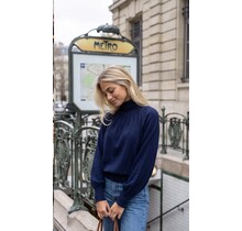 Top Col Saskia blauw