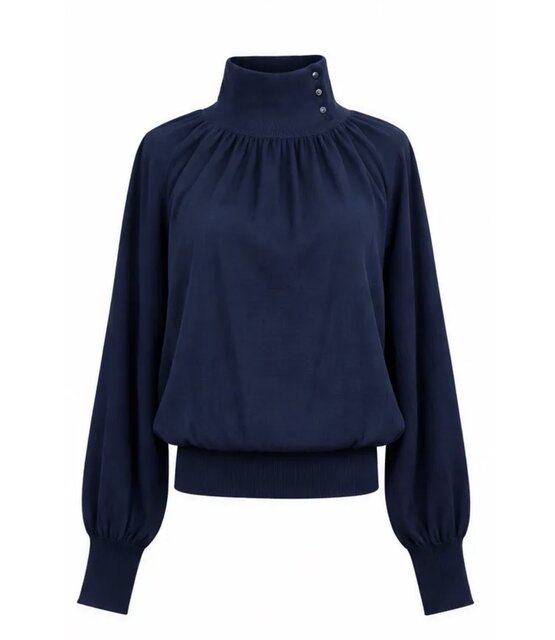 Top Col Saskia blauw