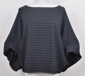 Top Pascale ruit blauw
