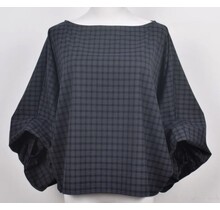 Top Pascale ruit blauw