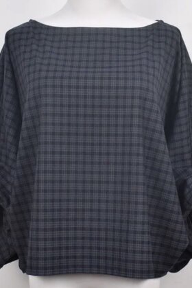 Top Pascale ruit blauw