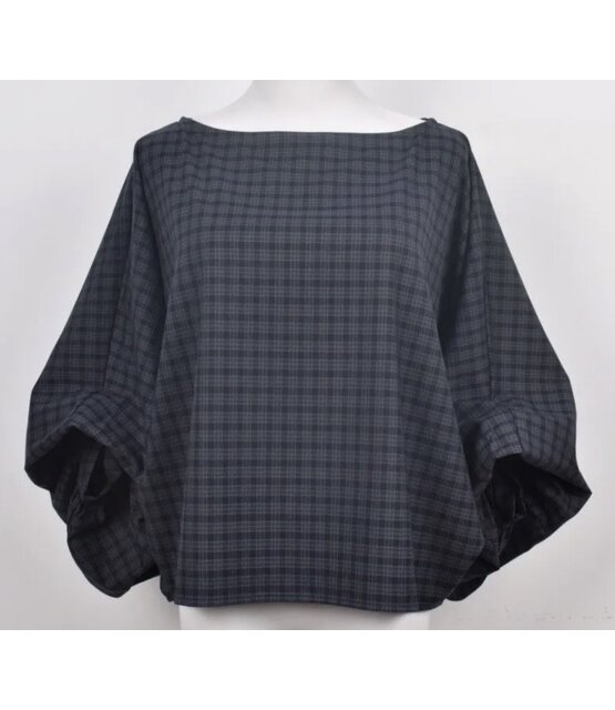 Top Pascale ruit blauw