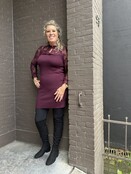 Jurk Lauren aubergine