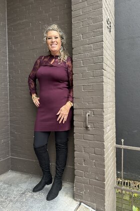 Jurk Lauren aubergine