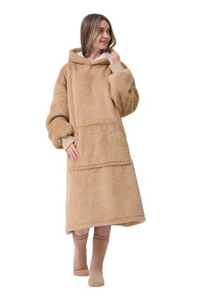 Jurk teddy Sparkle  Beige