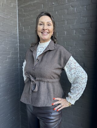 Gilet Noor Bruin