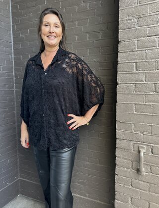 Blouse Monica Kant Zwart