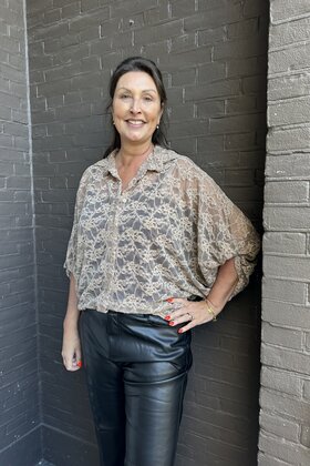 Blouse Monica Kant Taupe
