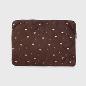 Laptop hoes hartjes bruin