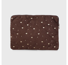 Laptop hoes hartjes bruin