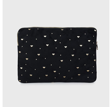 Laptop hoes hartjes zwart