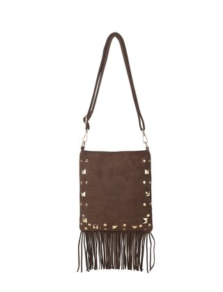 Tas Fringle studs bruin