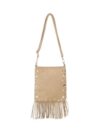 Tas Fringle studs beige
