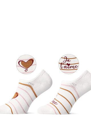 Sokken Je taime wit /bordeaux