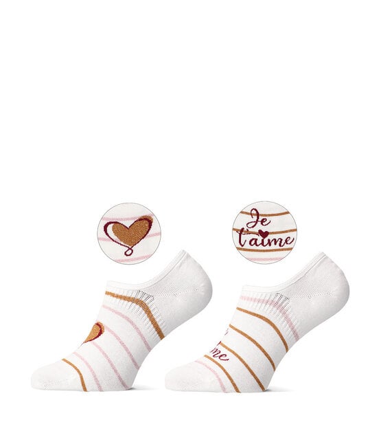 Sokken Je taime wit /bordeaux