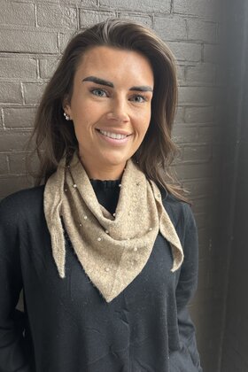 Sjaal Chantal parel taupe