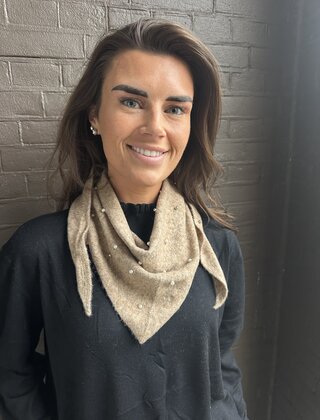 Sjaal Chantal parel taupe