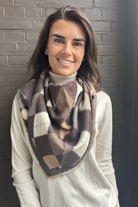 Sjaal ruit bruin