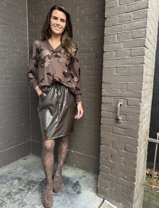 PRE ORDER Rok leather look bruin