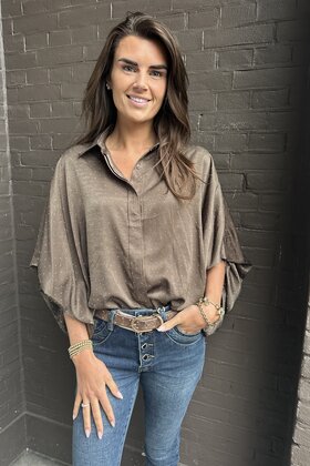 Blouse Kate stras taupe