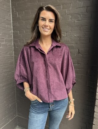 Blouse Kate rib bordeaux