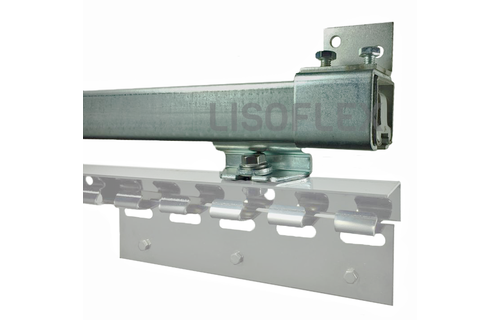 Industrieel RVS Schuifsysteem voor Strokengordijn complete set incl. montagemateriaal