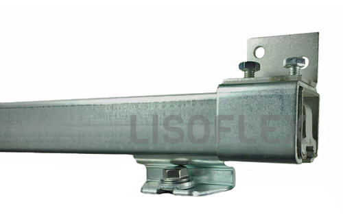 Industrieel RVS Schuifsysteem voor Strokengordijn complete set incl. montagemateriaal