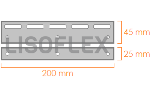 RVS Clips, Montageclips of Ophangplaatjes voor "Hook-on" Ophangsysteem - 20 cm