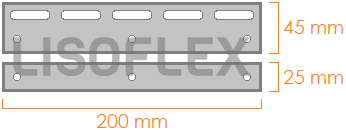 RVS Clips, Montageclips of Ophangplaatjes voor "Hook-on" Ophangsysteem - 20 cm
