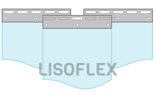Strokengordijn voor Koelcel - Op maat gemaakt - Transparant pvc stroken 200x2mm