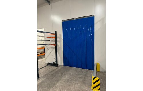 Strokengordijn op Maat - Kant en Klaar - Blauw Ondoorzichtig pvc stroken 200x2mm