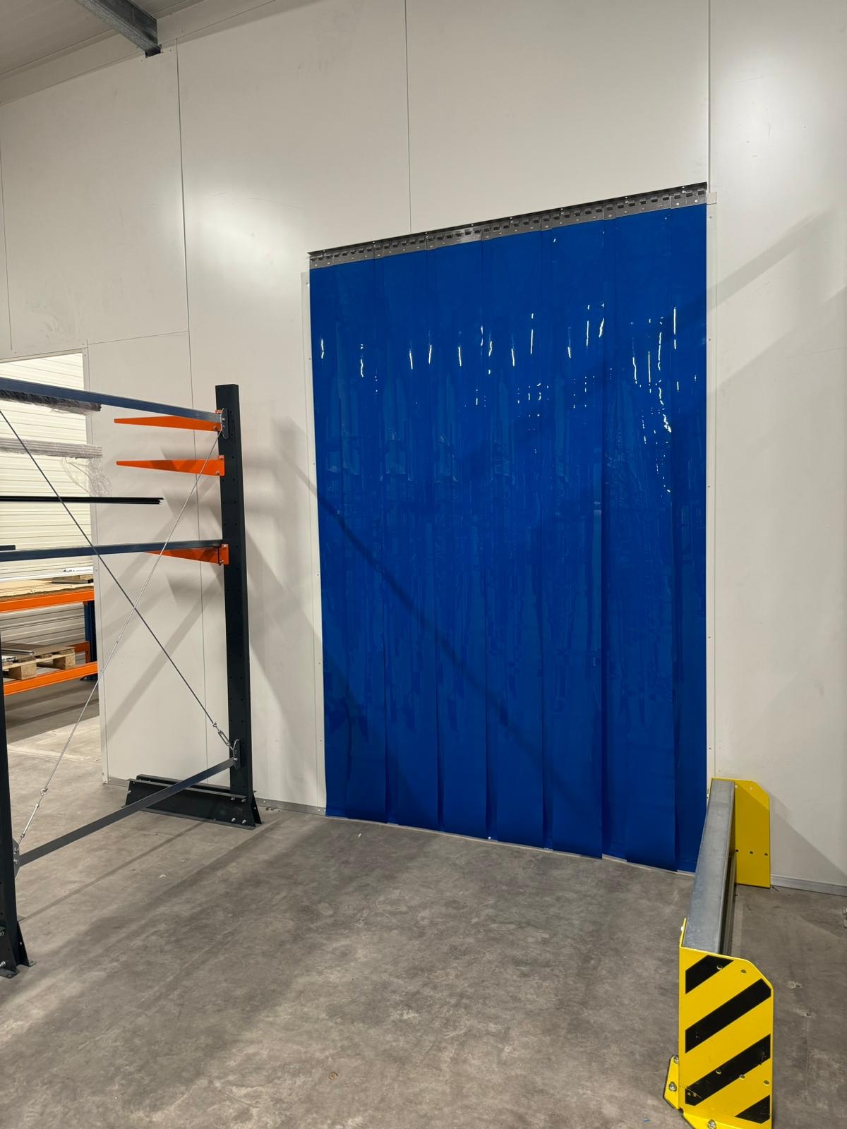 Strokengordijn op Maat - Kant en Klaar - Blauw Ondoorzichtig pvc stroken 200x2mm