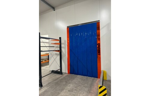 Strokengordijn op Maat - Kant en Klaar - Blauw Ondoorzichtig pvc stroken 200x2mm