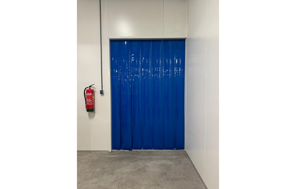 Strokengordijn op Maat - Kant en Klaar - Blauw Ondoorzichtig pvc stroken 200x2mm