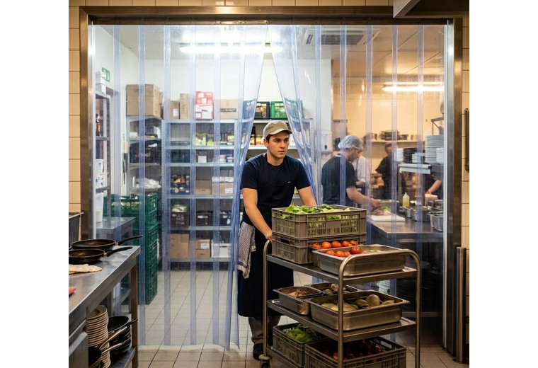 Strokengordijn PVC voor Horeca, Keukens en Koelruimtes