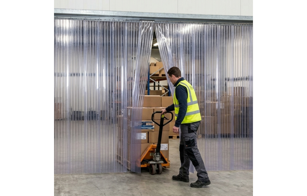 Strokengordijn op Maat - Kant en Klaar - Dubbel Geribbeld transparant pvc stroken 200x2mm