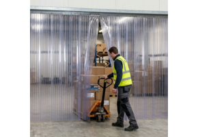 Strokengordijn op Maat - Kant en Klaar - Dubbel Geribbeld transparant pvc stroken 200x2mm