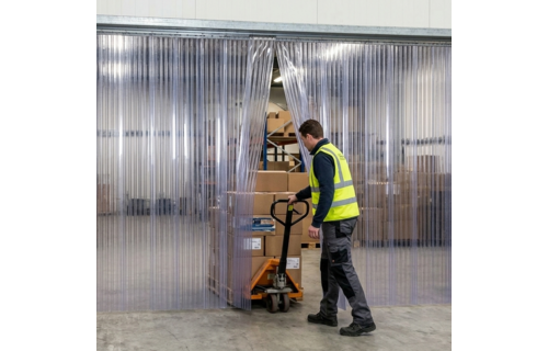 Strokengordijn op Maat - Kant en Klaar - Dubbel Geribbeld transparant pvc stroken 200x2mm