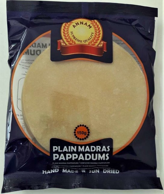Plain Papadam 150gr