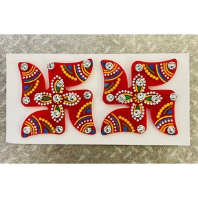 Swastik Red (Medium-1Pair)