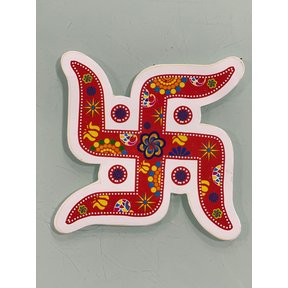 Swastik Paper Sticker (Big-1 Pair)