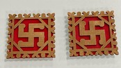 Swastik Sticker Wooden (Small- 1 Pair)