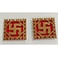 Swastik Sticker Wooden (Small- 1 Pair)