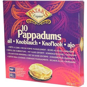 Pappadum With Garlic 100gr