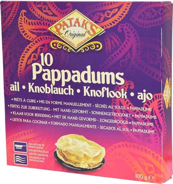 Pappadum With Garlic 100gr Pappadum With Garlic 100gr